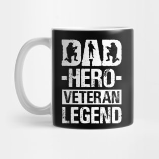 Vintage Dad Hero Veteran Legend  | Patriotic Father's Day Gift Mug